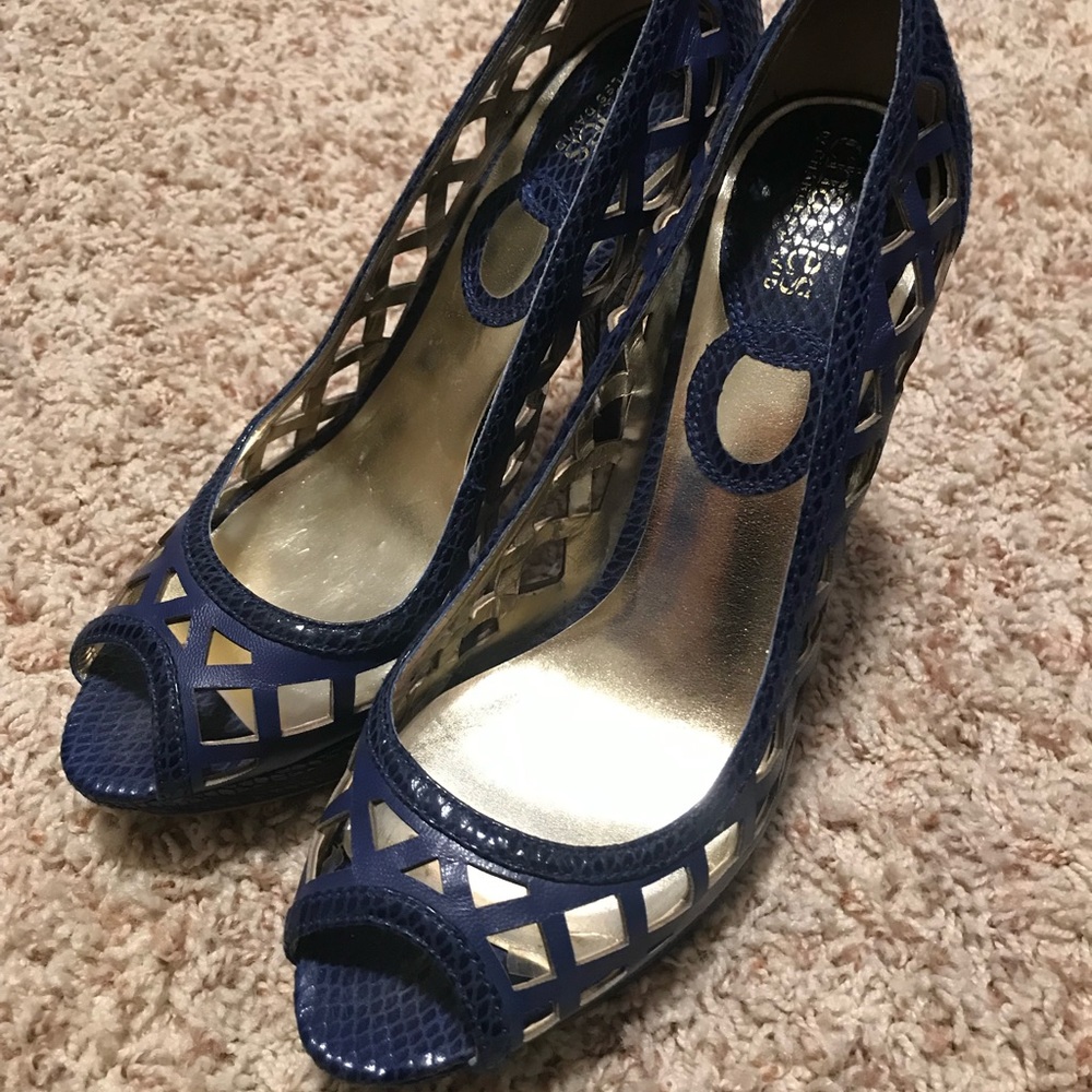 Charles David Blue Basket Heels